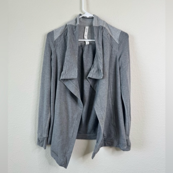 Lululemon Coast Wrap Women’s 2 Wrap Jacket French Terry Gray Athleisure Outdoor - Picture 7 of 10
